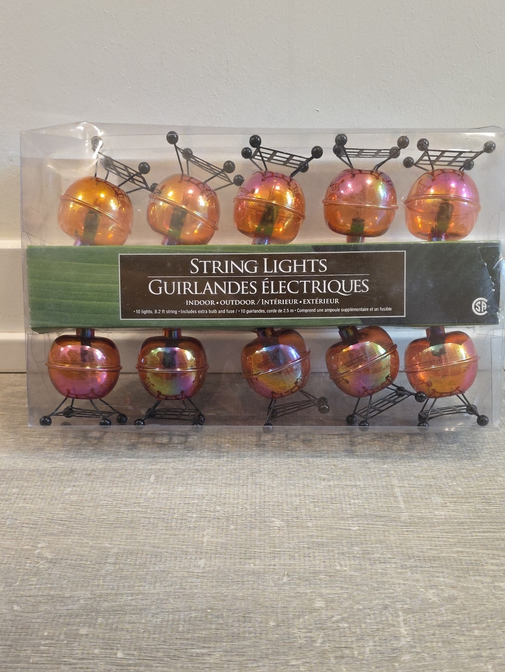 Orange Iridescent String Lights - Home Party Supplies